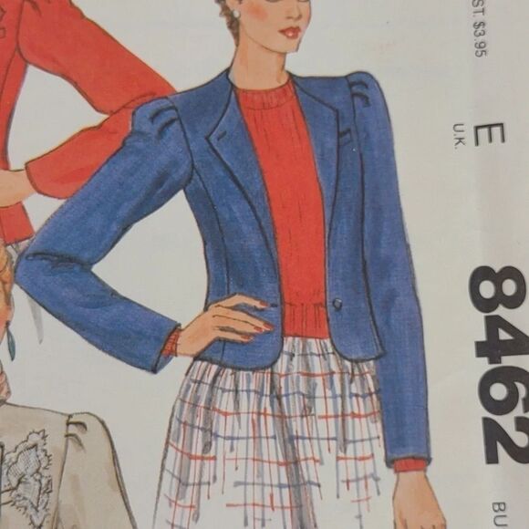 McCalls 8462 Vintage 1983 Sewing Pattern Womens Jacket Size 10 - Picture 5 of 9